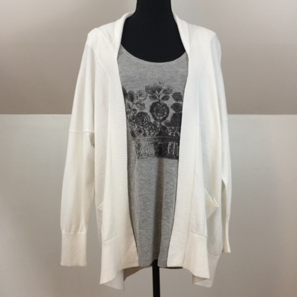 Cabi Sweaters - Cabi 5276 White Day Sweater Open Cardigan